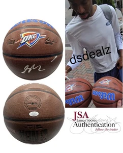 MVP Shai Gilgeous-Alexander AUTO SIGNED OKC Thunder Wilson Basketball JSA COA - Picture 1 of 3