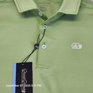 Good Good Golf Achieve Poloshirt Herren Small Grün Performance Stretch Neu Etikett - Bild 1 von 8