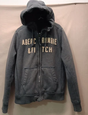Men's Abercrombie & Fitch Heavy Faux Fur Hoodie Jacket XL (C820) - Image 1 of 4