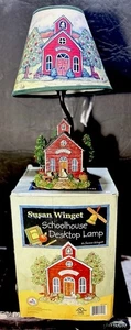 Vintage Susan Winget Red Country Schoolhouse Lamp 2006 Brand New #A3 - Picture 1 of 8