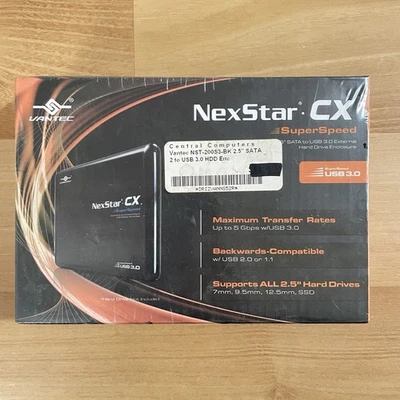 Vantec NexStar CX SuperSpeed USB 3.0 2.5” External Enclosure for SATA New Sealed - Image 1 of 4