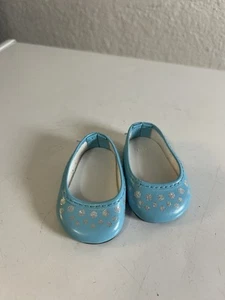 AMERICAN GIRL TRULY ME REPLACEMENT SILVER POLKA DOT SHOES FROM LILAC DRESS - Picture 1 of 3