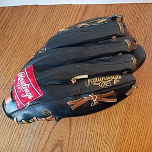 Rawlings GSO125BT 12.5" Baseball Mitt Glove LHT Leather Fastback Model Black EUC - Picture 1 of 7