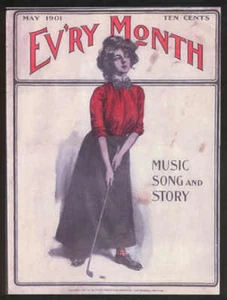 EV'RY Month Magazine, May 1901 - Lady Golfer Cover - Picture 1 of 1