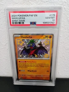 Shiny Hawlucha 175/091 Paldean Fates Shiny Rare - PSA 10 GEM MINT - Pokemon TCG - Picture 1 of 2