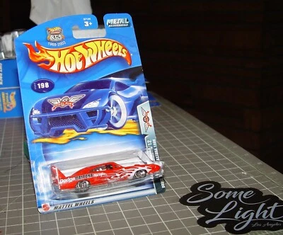 👓Hot Wheels 2003 #198 Final Run🔥1970 Dodge CHARGER DAYTONA Red⭐5-Spoke Wheels - Image 1 of 4