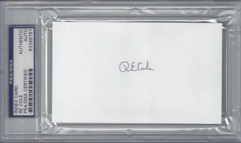 RICHARD E. COLE SIGNED INDEX CARD PSA DNA 83398787 (D) WWII DOOLITTLE RAIDER Cover