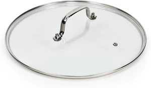 11 in Glass Lid with Stainless Steel Handle for Frying Pan, Tempered Cover Comp - Picture 1 of 6