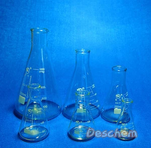 Glass Erlenmeyer Flask Kit,Lab Boro3.3 Conical Bottle,Normal Neck,6PCS/Lot - Picture 1 of 5