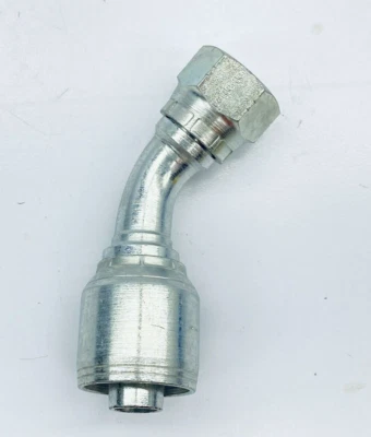 FLEXTRAL, PARKER, SWAGELOK, GATES, EATON, BRENNAN, WWF, AEROQUIP FLEXTRAL E10-10FJ45 HOSE END COUPLING 45° FEMALE JIC 10 (7/8") HOSE BORE-5/8"