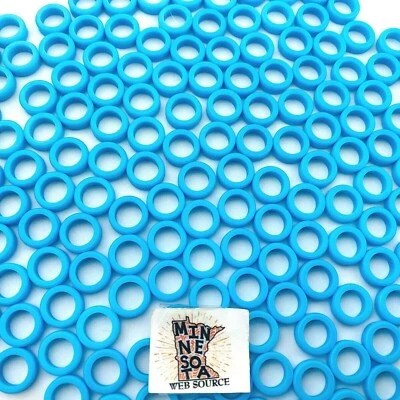100 NEW Knex Blue Spacers Washers Bushings - Standard K'nex Parts - Image 1 of 2