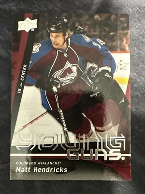 2009-10 Upper Deck Young Guns 247 Matt Hendricks Colorado Avalanche - Image 1 of 2