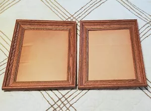 2 alte traditionelle Holz Bilderrahmen geschnitzt Gold vergoldet Akzent 14x17 ohne Glas - Bild 1 von 13