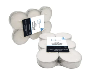 Mainstays White Unscented Indoor/Outdoor Oversized Tealight Candles,6 Count - Picture 1 of 4