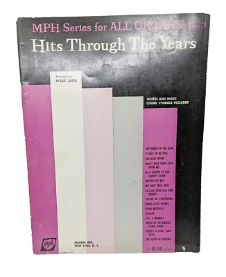 Hits Through The Years 1963 MPH Series For All Organs No. 3 Sheet Music Book - Image 1 of 4