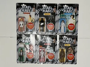 Star Wars The Retro Collection Lot of 6 Luke Leia Han Chewy Darth Storm Trooper - Picture 1 of 11