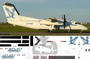 V1 Decals DeHavilland Dash 8-100 Hawkair for 1/72 Hobbycraft Model Airplane Kit - Picture 1 of 8