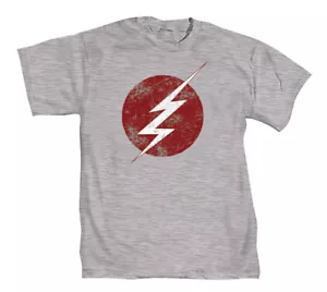 DC Comics Flash TV II Symbol Mens Grey T-Shirt - Picture 1 of 1