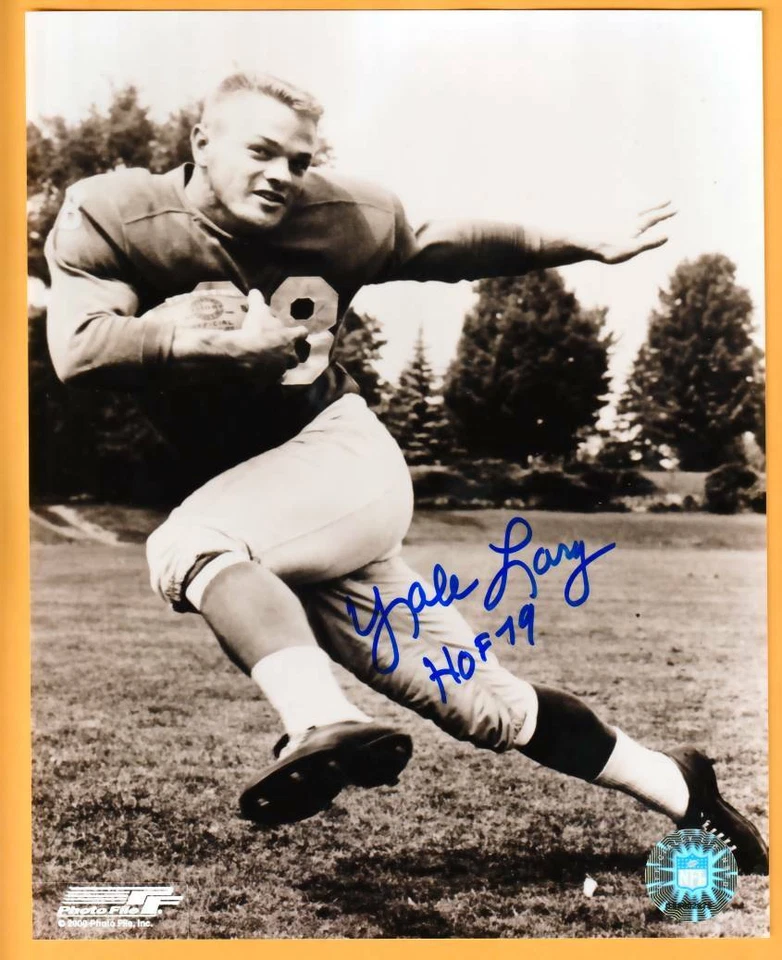 Yale Lary Detroit Lions AUTO Signed 8x10 Photo HOF Texas A&M Aggies - Image 1 of 1