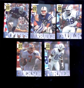 1995 Black Label Indianapolis Colts Set MARSHALL FAULK FLOYD TURNER JIM HARBAUGH - Picture 1 of 1