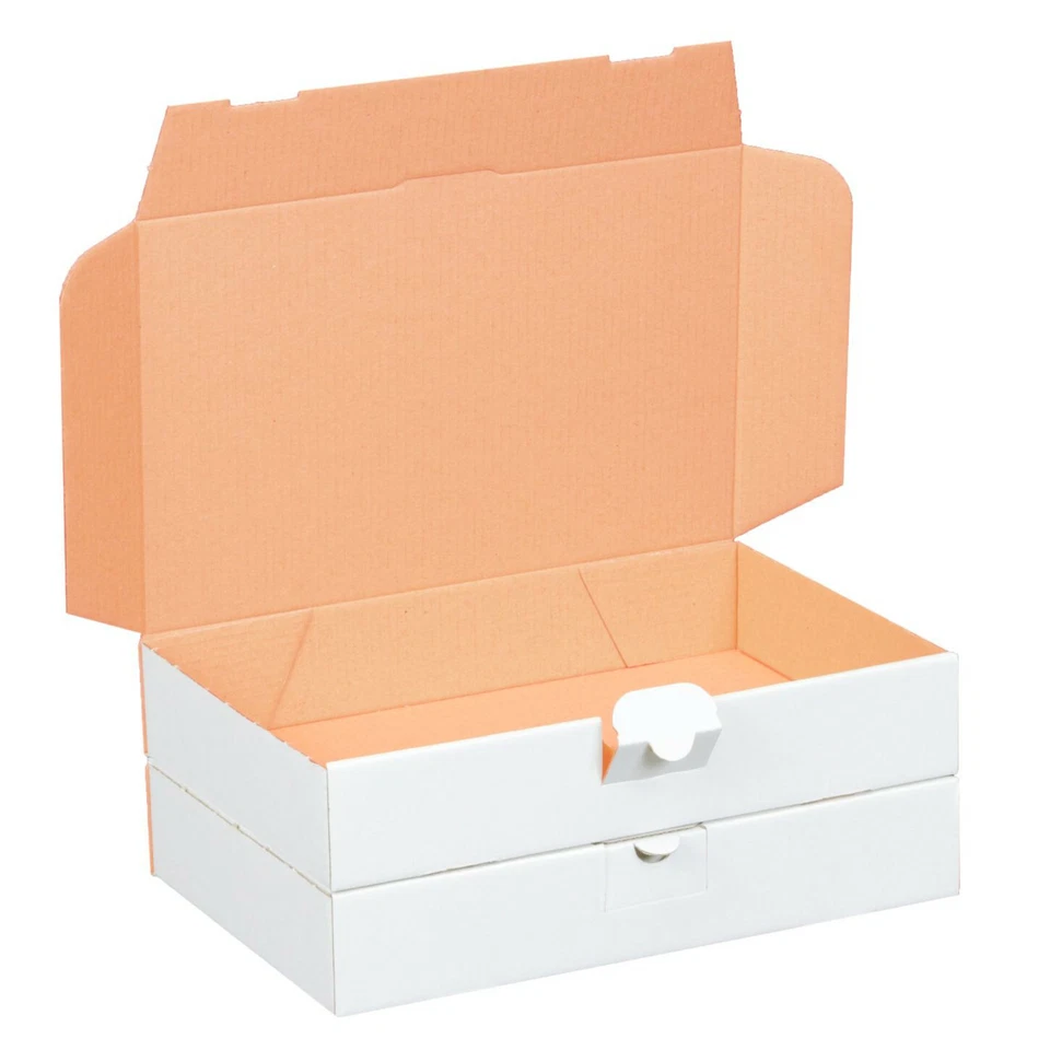 SMILEY PACK 200 Maxibriefkartons 240 x 160 x 45 mm weiß DIN A5 Warensendung Faltkarton