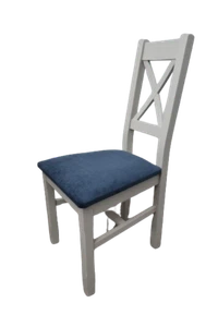 Oak Furnitureland Kemble Painted Dining Chair in Denim Fabric BRAND NEW (1653) - Picture 1 of 12