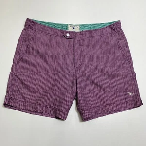 Ted Baker Swim Trunks Mesh Lined Mens Size 5 Purple Herringbone Pockets Zip 38x6 - Bild 1 von 14