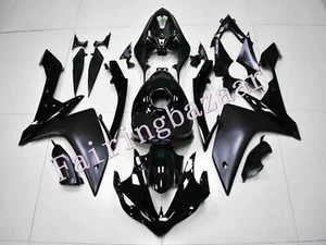 Fit for 2007 2008 YZF R1 Black on Black ABS Injection Plastic Fairing Kit - Picture 1 of 8