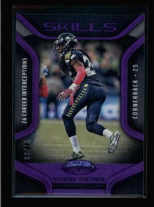 RICHARD SHERMAN 2016 PANINI CERTIFIED #16 SKILLS PURPLE PARALLEL #08/10 AY4063
