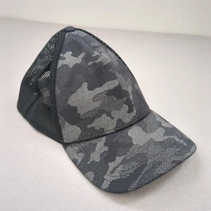 Lululemon Trucker Hat Camo Mesh Cap Black Gray Athleisure - Picture 1 of 5