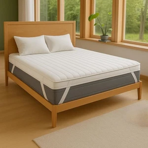 Mikrofaser Matratzenauflage 4 cm dick mit elastischen Eckgurten - hypoallergen - Bild 1 von 8