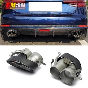 Carbon Fiber Akrapovic Exhaust Tip Muffler Tailpipe For Audi RS7 RS6 RS5 RS4 RS3 - Picture 1 of 7