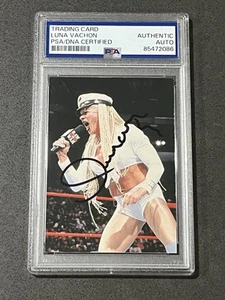 LUNA VACHON 1998 COMIC IMAGES WWF SUPERSTARZ ROOKIE SIGNED AUTOGRAPHED CARD BAS - Picture 1 of 2