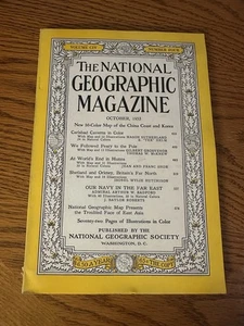 Vintage October 1953 National Geographic Journal Magazine Paperback Book - Picture 1 of 1