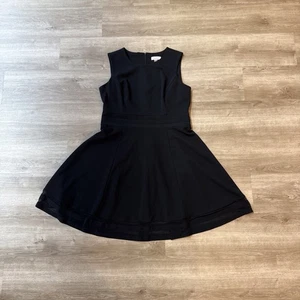 Vestido para mujer Calvin Klein entallado y acampanado talla 14 negro ilusión ribete de malla - Imagen 1 de 15