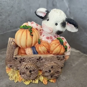 Mary's Moo Moos I'm Your Little Pumpkin Cow Figur Enesco Thanksgiving Box - Bild 1 von 8
