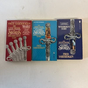 LOT (3) FRED SABERHAGEN Fantasy Books BOOKS OF SWORDS SERIES - A - Picture 1 of 4