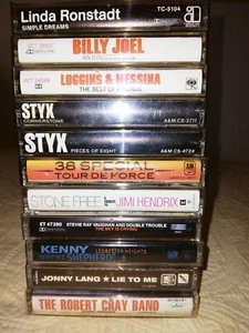 (11) Rock & Blues Cassettes: STYX, SRV, HENDRIX, CRAY, 38. SPECIAL -VG to NM - Picture 1 of 5