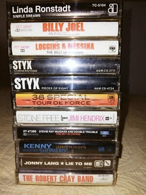 (11) Rock & Blues Cassettes: STYX, SRV, HENDRIX, CRAY, 38. SPECIAL -VG to NM - Image 1 of 4