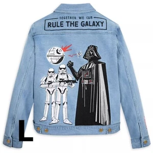 Disney Parks Star Wars Darth Vader Denim Jean Jacket LARGE Rule the Galaxy - Picture 1 of 5