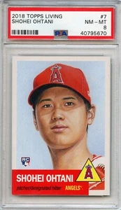 SHOHEI OHTANI RC 2018 TOPPS LIVING #7 PSA 8 - NEW LABEL - Rookie 🔥🔥 - Picture 1 of 10