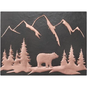 Bear Scene Kitchen Backsplash Tile - 18"x24" Black - Picture 1 of 5