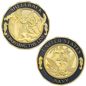 Novelty Challenge Coin Navy Shellback Crossing The Line Coin Perfect Gift 1pc - Picture 1 of 6