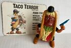 Figurine et carte d'archives Taco Terror Complete Food Fighters Mattel 1988