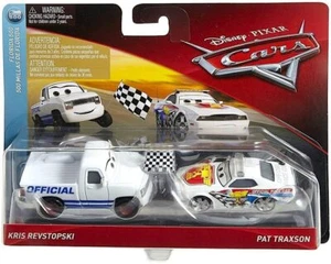 1:55 Scale Disney Pixar Cars 3 Kris Revstopski and Pat Traxson Mattel - Picture 1 of 1