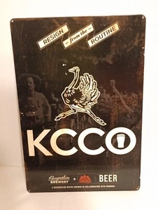 KCCO Ostrich Beer Enamel Beer Sign Redhook Resignation Brewery - Picture 1 of 8