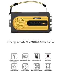 Emergency Hand Crank Radio with LED Flashlight Portable Radio Waterproof US - Picture 1 of 5