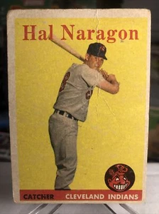 1958 Topps Hal Naragon Cleveland Indians Set-Break #22 ⭐️ LOW GRADE - Picture 1 of 2