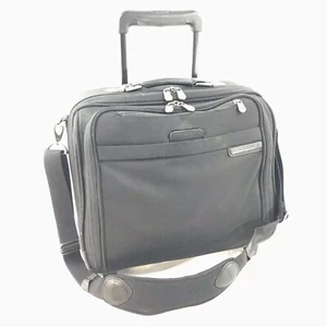 Briggs & Riley 16” Rolling Briefcase Laptop Carry On Travel Business Bag Black - Picture 1 of 12