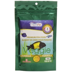 NorthFin Veggie Formula 2mm Pellets 100g Herbivore Omnivore Premium Fish Food - Picture 1 of 2